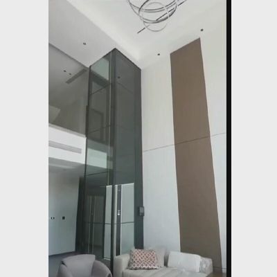 Thang máy đẩy vít với cửa thép không gỉ và nút dừng khẩn cấp