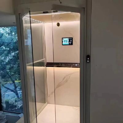 Khóa khẩn cấp Bấm hoảng loạn Thang máy nâng thủy lực cho nhà khung thép không gỉ 304# của cabin