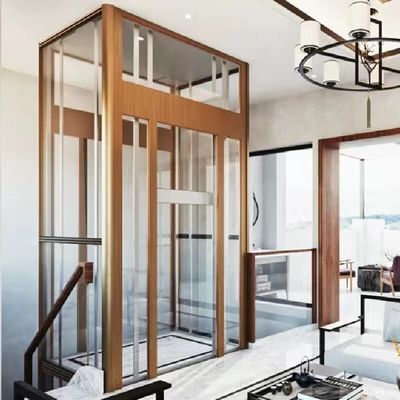 Thang máy gia dụng thủy lực đơn pha AC ¥ 14,5 m, 5 điểm dừng, không hố