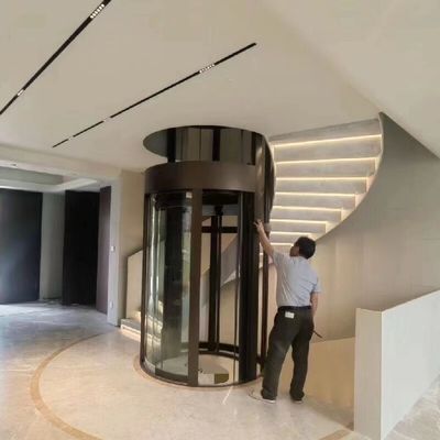 Thang máy đặc biệt không có bánh răng 14.5M Độ cao di chuyển Thang máy gia dụng