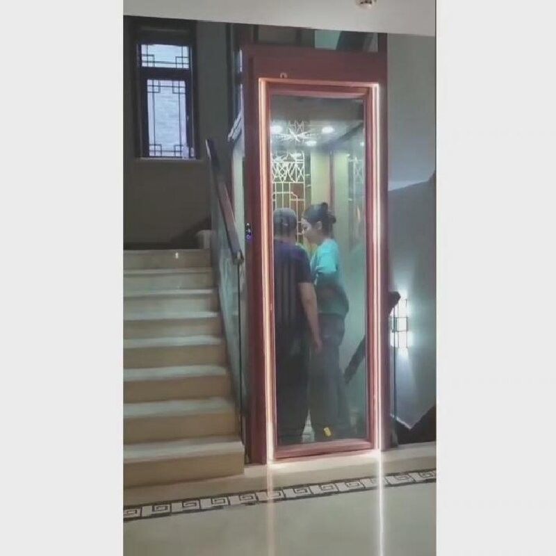 Claybank Home Elevator 0.2-0.4 M/S Trung tâm mở thép không gỉ / khung nhôm