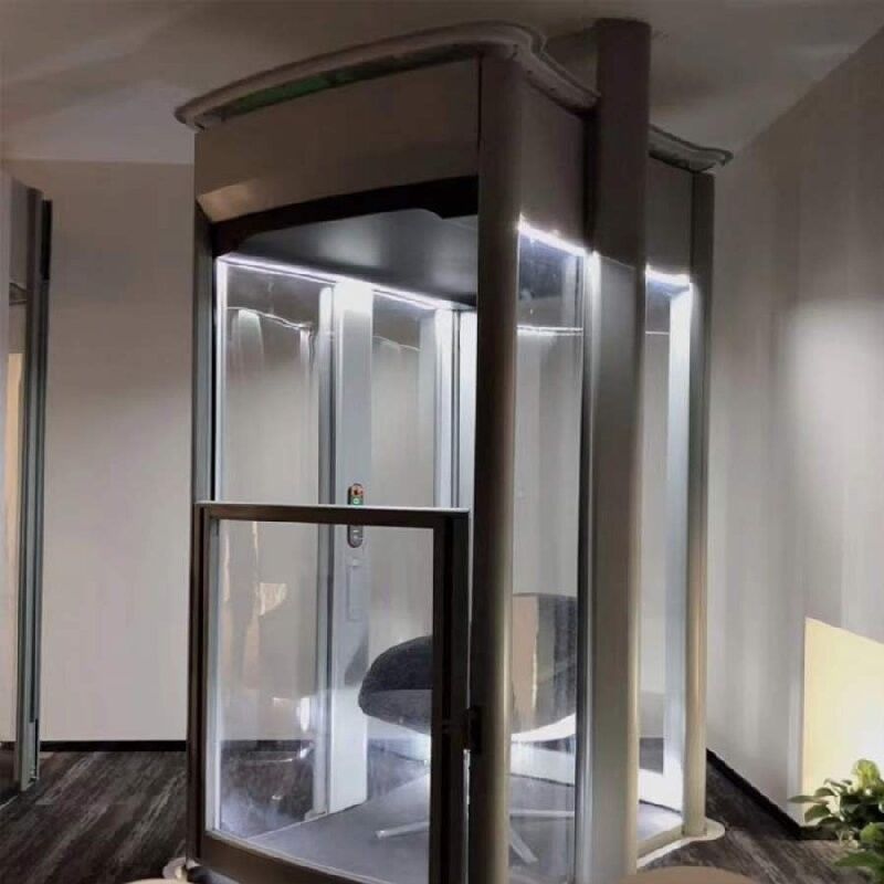 0.6M/S Tốc độ Thang máy gia dụng 400Kg Capacity Outdoor Residential Elevator